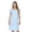 Flower Blue, variant on Casual Nights Women's Smocked Lace Short Sleeve Nightgown
