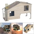 thumbnail image 3 of Casa de madera hecha a mano a escala 1/35, materiales de construcción de Zulema escena de la arquitectura, 3 of 8