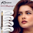 thumbnail image 6 of Khasana Brow Shaping Kit Definer, Eyebrow Stamp Stencil Kit with Waterproof Pencil Dual-ended, Brow Creamy Liner with Sharpener and Sponge Applicator #22 Brown, 6 of 7