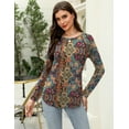 thumbnail image 5 of Zeagoo Womens Tops Fall Fashion Long Sleeve Shirts White Floral Boho Blouses Business Casual Work Outfits, 5 of 5