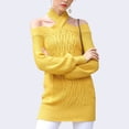 thumbnail image 3 of JINMGG 2026 Fall Winter Plus Size Sweaters for Women,Women Fashion Strapless Pullover Solid Color Long Sleeves Sweater Tops, 3 of 9