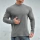 thumbnail image 4 of Blusa y camisa de cuello alto de manga larga para hombre, color liso, cálida y ajustada, cuello semialto, manga larga, base deportiva y fitness, top de poliéster para hombre., 4 of 5