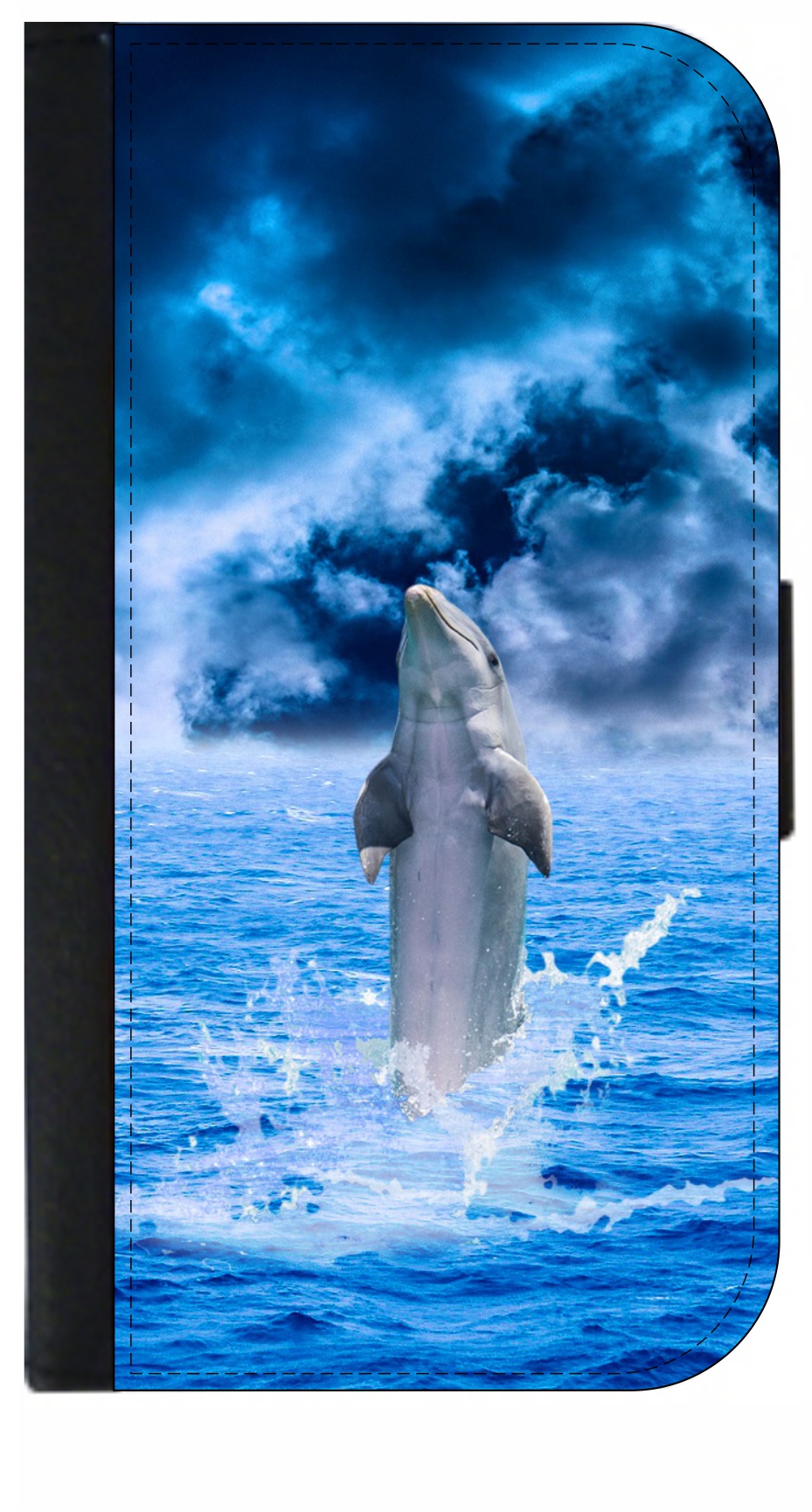 Dolphin Splash Passport Cover / Card Holder for Travel