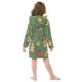 thumbnail image 7 of FORMRS Niños Bathrobe Unisex Hooded Robe Soft Plush Pajamas Sleepwear, Size 4-6T, Yellow Christmas Gingerbread, 7 of 7