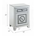 thumbnail image 3 of Noralie Accent Table Boasting Mirrored Exterior & Faux Diamonds, Fully Assembled, 3 of 6