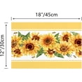 thumbnail image 2 of Linen Watercolor Sunflower Placemats Set of 4 Spring Table Mats Spring Farmhouse Sunflower Decorations and Supplies for Home Kitchen Table-12×18'''', 2 of 5