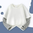 thumbnail image 3 of YUSIM Boys Striped Cotton T Shirts- Casual Fashion Crewneck Long Sleeve Kids Spring Tops Clothes White Size 5, 3 of 7