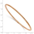 thumbnail image 3 of Stainless Steel Rose IP-plated Bangle Bracelet, 3 of 3