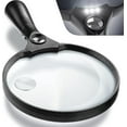 thumbnail image 1 of Extra Large Led Handheld Magnifying Glass With Light - 2x 4x 25x Lens Zoom Lightweight Shatterproof Magnifiers, 1 of 5
