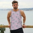 thumbnail image 6 of Rateoe Flamingo Pattern Sleeveless Gym Shirt Muscle Tee Breathable Workout Shirt Slim-Fit Tank Quick Dry Fit Muscle Tank Top Bodybuilding Sleeveless T Shirt-XX-Large, 6 of 7