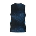 thumbnail image 3 of Easygdp Blue Glitter Retro Men's Mesh Basketball Jersey Quick Drying Sleeveless Shirts Fitted Muscle Tank Tops Sport Round Neck T-Shirt - 3X-Large, 3 of 9