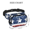 thumbnail image 4 of Picia USA Colors Stripes1 Print Square Double-Layer Waist Bag Mini Adjustable Waist Belt Bag Exercise Running Travel Hiking, 4 of 9