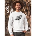 thumbnail image 2 of Wild Hare Pencil Drawing Sweatshirt Men -Image by Shutterstock, Male Large, 2 of 4