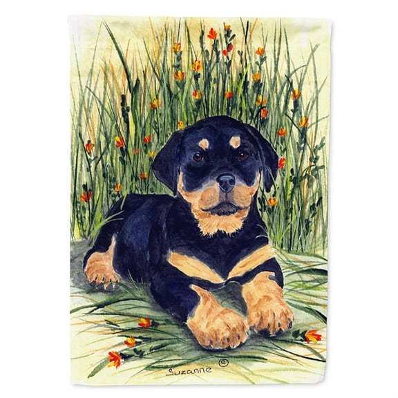 Rottweiler Flag Canvas House Size