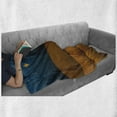 thumbnail image 5 of Desert Soft Flannel Fleece Throw Blanket, Nighttime Dunes and a Camel Stars in the Sky, Cozy Plush for Indoor and Outdoor Use, 60" x 80", Petrol Blue Amber, by Ambesonne, 5 of 5