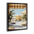 thumbnail image 2 of Stupell Industries Tropical Yellow Striped Beach Cabanas Black Floating Frame Canvas Art, 17 x 21, by Franklyn Gregory, 2 of 8