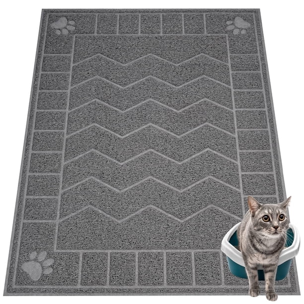 Alfombra de arena para gatos Motsamla, impermeable, 47 x 35 cm, para suelos más limpios