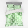 thumbnail image 2 of Ambesonne Green Bedding Set 3 Pcs, Clovers Moroccan, Twin, White Green, 2 of 3