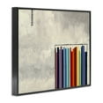thumbnail image 4 of Stupell Industries Rainbow Shapes over Grey Abstract Painting Black Framed Art Print Wall Art, 30 x 24, 4 of 10