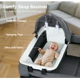 thumbnail image 5 of LINLUX Pack and Play w/ Bassinet & Changing Table, Baby Playard for Toddler, Newborn Crib Baby Bed,Black, 5 of 7