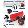 thumbnail image 2 of Huloretions Snow Shovel with 29-Inch Blade and Adjustable Handle,Heavy-Duty Steel Shoveling Tool for Ice Removal,Snow Pusher Shovel for Driveway,Sidewalk,Pavement, 2 of 6