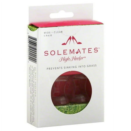 

Solemates High Heel Protectors (Clear Wide) Stoppers - Stops Sinking into Grass Protector for Heels and Designer Shoes - Crystal Clear