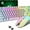 White, variant on Wireless Gaming Keyboard and Mouse Combo with 87 Key Rainbow LED Backlight Rechargeable 3800mAh Battery Mechanical Feel Anti-ghosting Ergonomic Waterproof RGB Mute Mice for Computer PC Gamer (Black)