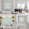 thumbnail image 6 of Sage Green Blue Striped Kitchen Curtains Sets for Windows 36 Inch Length, Farmhouse Sage Green Stripes Rod Pocket Window Treatments Tier Curtains and Valances Set for Bedroom/Bathroom, 6 of 8