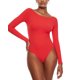 thumbnail image 3 of Body de una pieza de manga larga suave para mujer de Cozzifree, cuello barco, parte de arriba básica elástica con broches en negro y blanco, 3 of 5