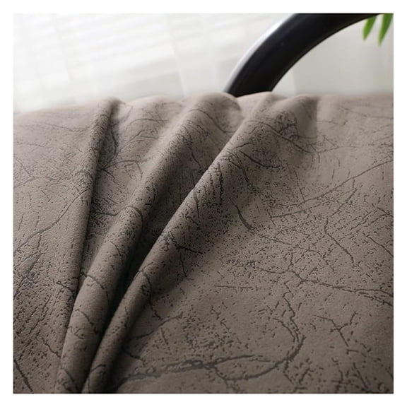 Micro Suede with Polyester Backing Upholstery Fabric for Sofa, Futon, Box Cushion, , Daybed, Window Bay Cushion, Cut by The Yard (Linen-Coffee-Bushes, 10 Yard)