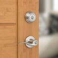 thumbnail image 2 of Kwikset 991 Tustin Keyed Door Lever and Sgl Cyl Deadbolt Combo Pack in SN, 2 of 2