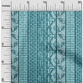 thumbnail image 2 of oneOone Georgette Viscose Dark Teal Blue Fabric Aaian Batik Sewing Material Print Fabric By The Yard 42 Inch Wide, 2 of 4