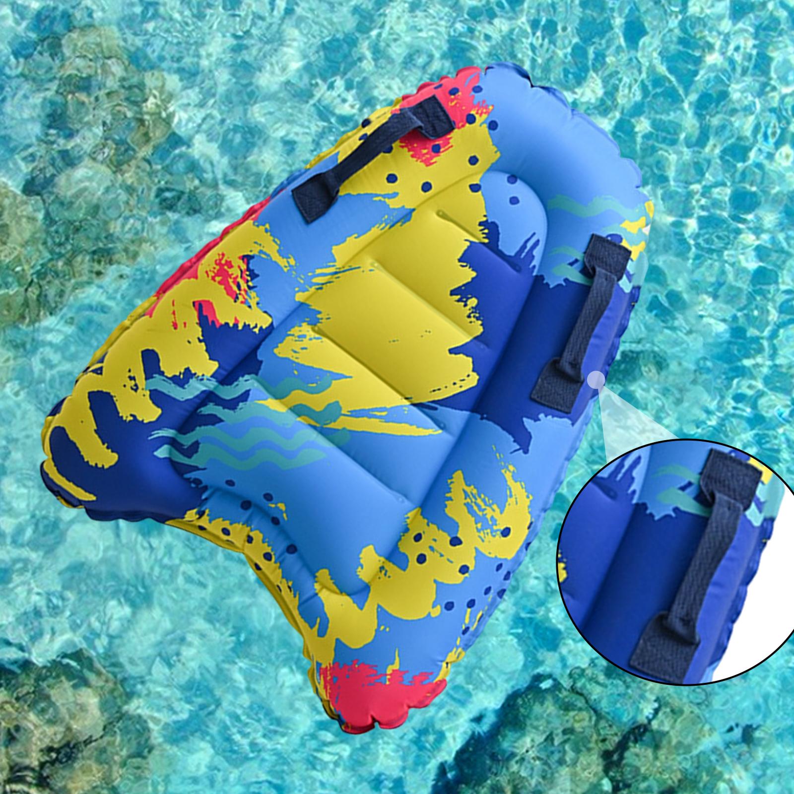 DimyFew Adults Kids Inflatable Surfboard with Handles Kids and Adults Surfing Body Board Multi