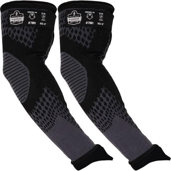 Ergodyne B3181743 18 in. Pro Flex 7991 Cut-Resistant Protective ANSI A9 Arm Sleeves, Black
