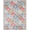 thumbnail image 6 of Toyoso 5x7 Area Rug Living Room Rugs - Washable Vintage Floral Soft Thin Large Rug Indoor Floor No Slip Rug Carpet for Bedroom Under Dining Table Home Office Decor - Multi Red, 6 of 8