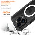 thumbnail image 6 of Casetego Magnetic Case for iPhone 15 Pro Max IP68 Waterproof Case,Built-in 9H Screen Protector & Camera Protector [Compatible with MagSafe] [Military Dustproof] Full Body Shockproof 6.7'' Phone Cover, 6 of 8