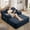 Blue, variant on 48.5'' Oversized Chaise Lounge Indoor, Convertible Boneless Couch, Plush Corduroy Floor Chair with 3 Pillows, Side Pocket, Upholstered Single Sofa Bed for Living Room, Balcony, Purple