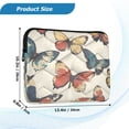 thumbnail image 3 of WOBOGO Colourful Butterfly Laptop Sleeve 13.4 inch Lightweight Zipper Design Soft Padded Protection Against Scratches and Impacts, 3 of 8