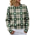 thumbnail image 5 of St Patricks Day Sweater Women Long Sleeve Crewneck Irish Oversized Pullover Plus Size Sweater, 5 of 8