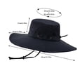 thumbnail image 3 of XIAOCHA Mens Mesh‑Panel Boonie Hat Wide‑Brim Sun Hat Outdoor Fishing Hat,Black, 3 of 4