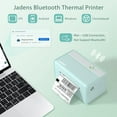 JADENS Bluetooth Thermal Label Printer, 4x6 Wireless Shipping Label