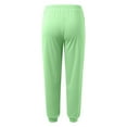 thumbnail image 5 of Fiaer Womens Sweatpants Baggy High Waisted Casual Trendy Oversized Solid Pants Side Trousers with Side Zipper Pocket Green S, 5 of 6