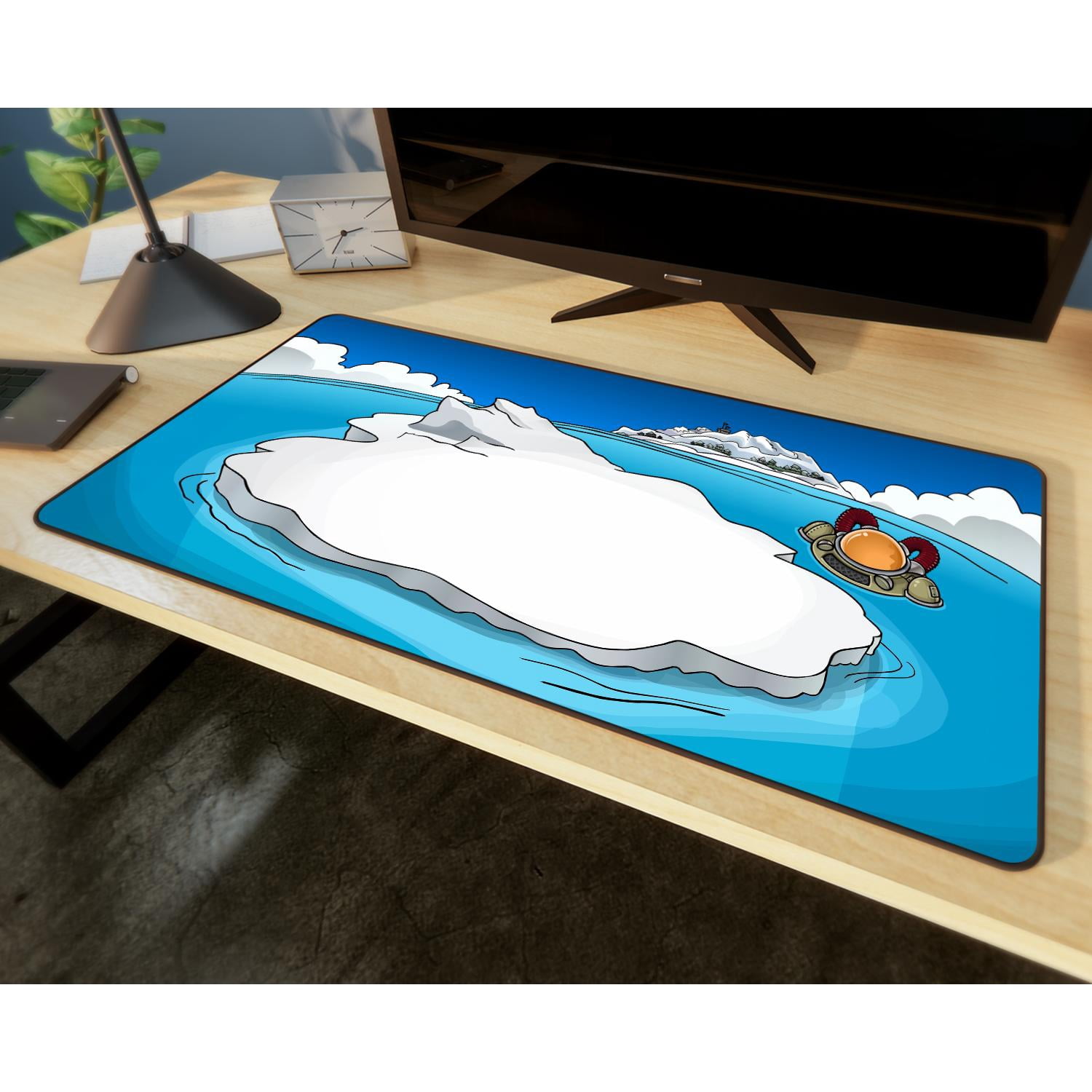 Iceberg-Themed Gaming Desk Mat, Extended Large Mouse Pad for Gamers, Waterproof & Smooth Surface
