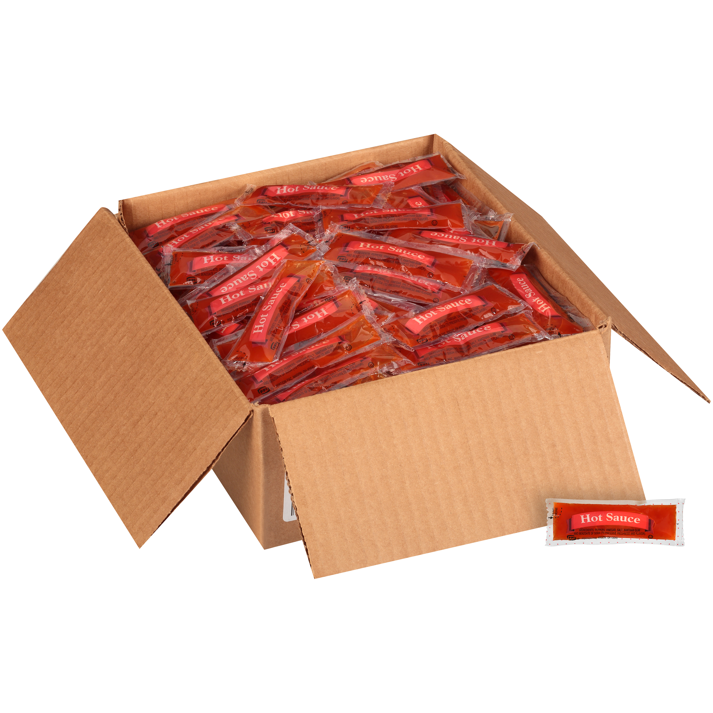 PPI Single Serve Hot Sauce, 7 gr. Sachets (Pack of 200)