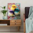 thumbnail image 5 of Qisvanset Three Fluffy Colorful Bird Canvas Print 15.75x11.81 Inches, 5 of 8