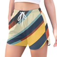 thumbnail image 2 of FORMRS Womens Swim Shorts Mesh Liner Quick Dry Casual Beach Board Bottom with Pockets, Sizes S-2XL, Retro Colorful Stripes, 2 of 9