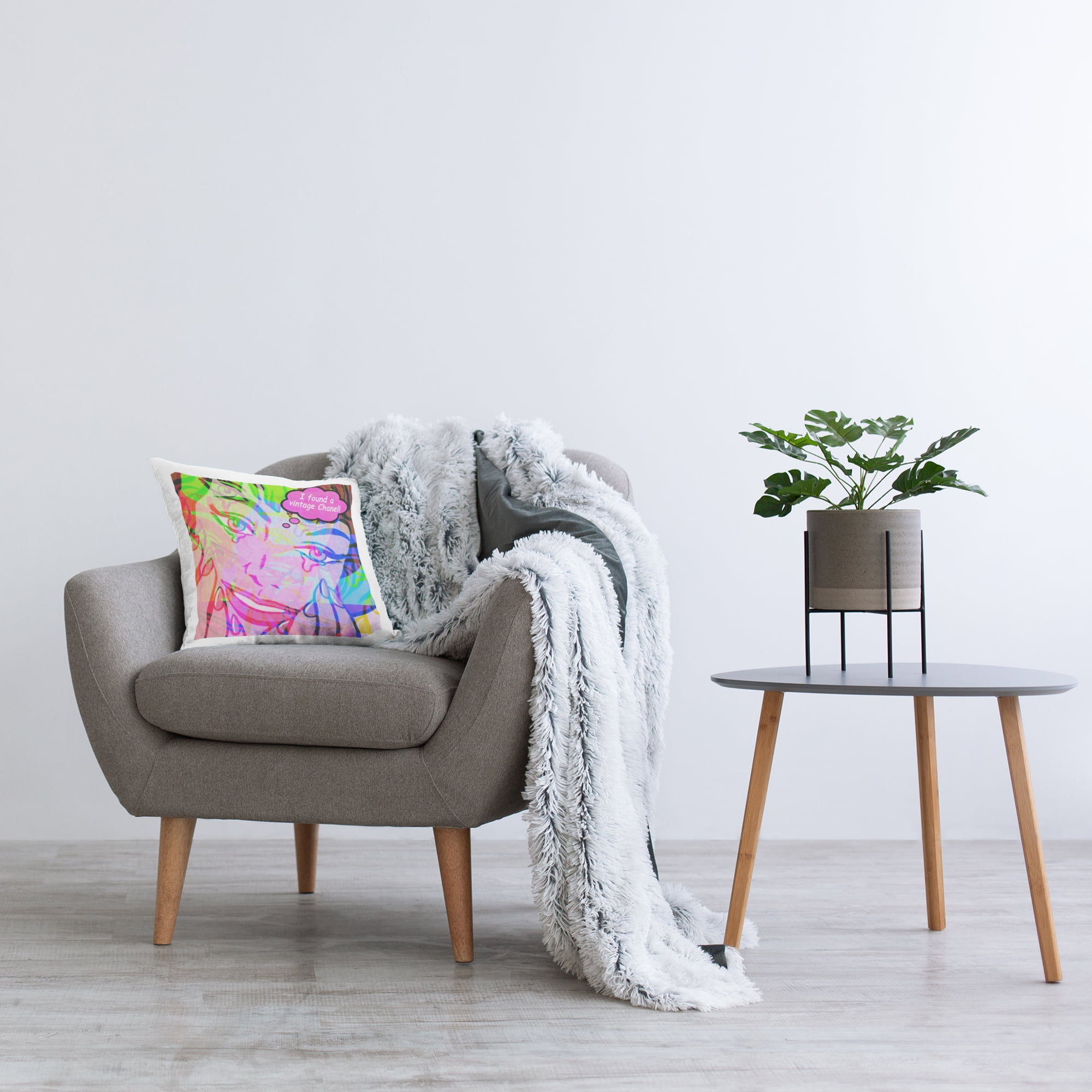 Stupell Industries Pop Style Fashionista Decorative Printed Throw Pillow Design by Graffitee Studios.