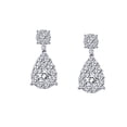 thumbnail image 3 of Lafonn Classic Sterling Silver Platinum Plated Lassire Simulated Diamond Earrings (2.46 CTTW), 3 of 5