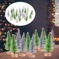 thumbnail image 2 of CIMAXIC christmas 24Pcs Mini Christmas Trees Decoration Fake Snow Frost Trees with Wood Base,2.56"X0.98"X0.98", 2 of 4