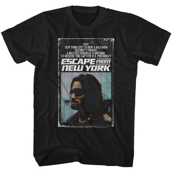 Escape From New York Book Black Adult T-Shirt